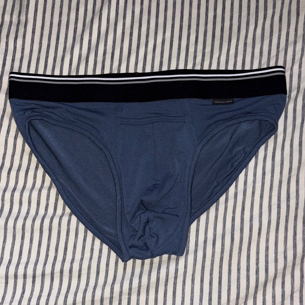 American Eagle Outfitters Navy Briefs with Black Waistband